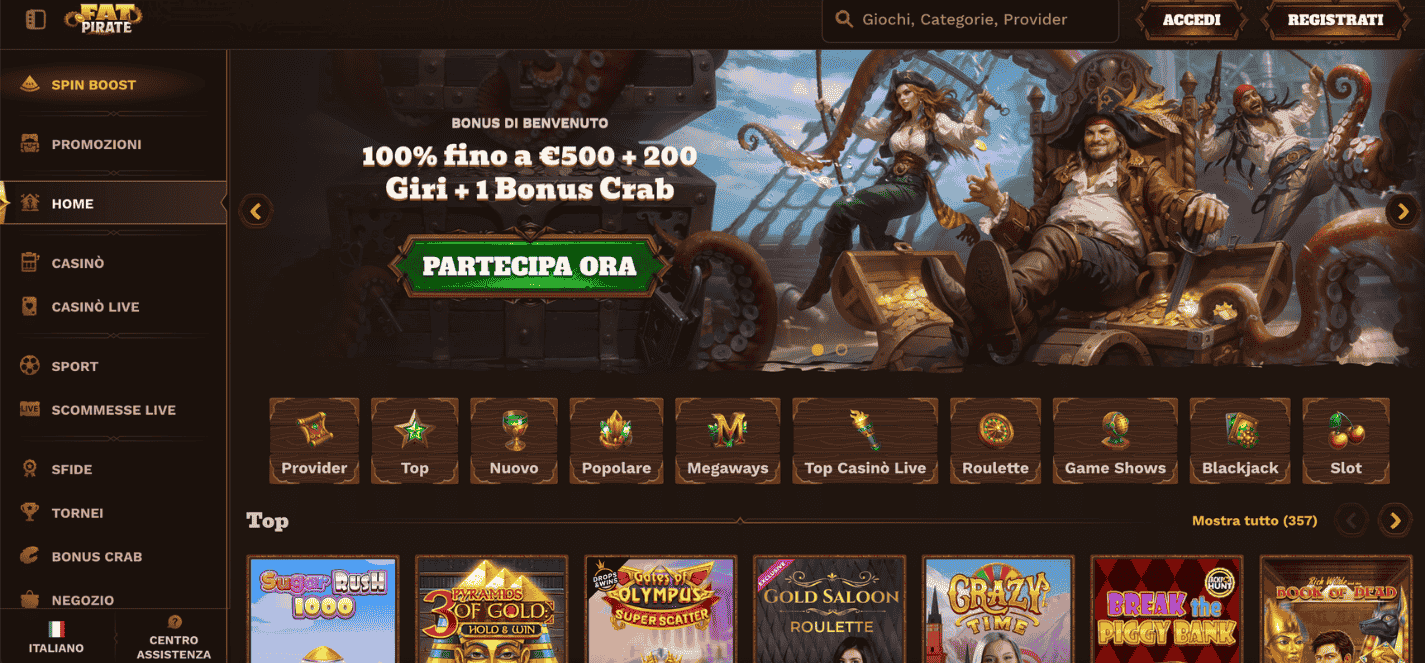 Fat pirate casino non AAMS