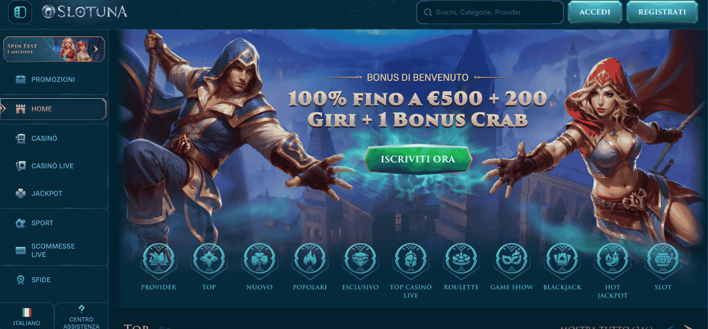 Slotuna Casino non AAMS